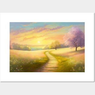 springtime pastel Posters and Art